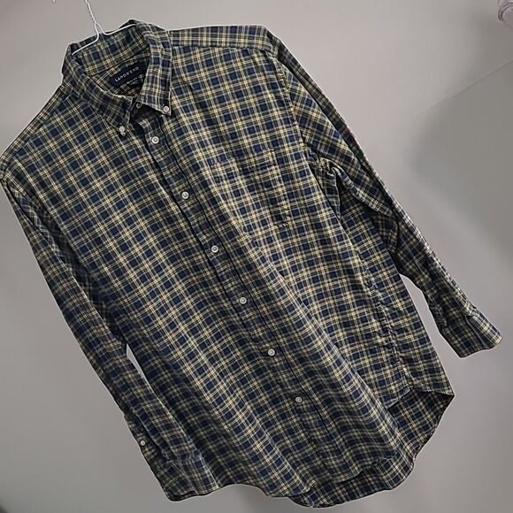 Lands end sz 16.5-33 plaid shirt tailored fit - Picture 1 of 6